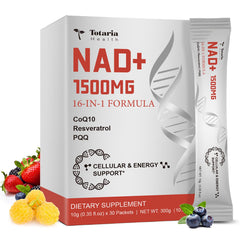 Front view of Totaria NAD Liquid 1500mg sachet