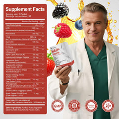 Ingredient matrix infographic for the 16-in-1 formula