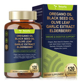 Bottle of Totaria Oil of Oregano and Black Seed Oil capsules