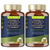 Totaria oil of oregano and black seed oil capsules main image showing a 2-pack