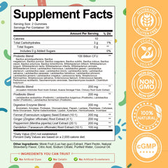 Graphic showing probiotic benefits for gut health