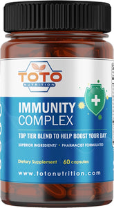 Bottle of TotoNutrition Immunity Support Booster with 9-in-1 formula