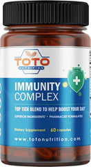 Bottle of TotoNutrition Immunity Support Booster with 9-in-1 formula