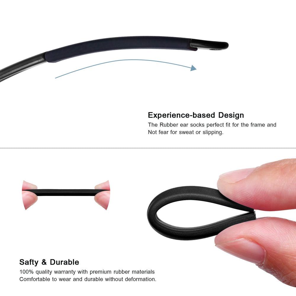 Two-pair rubber kit in Black & Red for Oakley Flak 2.0 XL