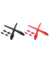 Replacement earsocks and nose pads in Black and Red for Oakley Flak 2.0 XL OO9188/OO9295 – image 1