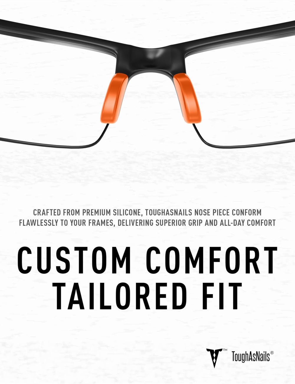 Kit contents: earsocks and nose pads in orange silicone rubber