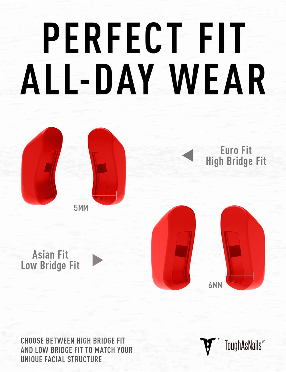 ToughAsNails red rubber kit components: earsocks and nose pads for Oakley Flak 2.0 XL