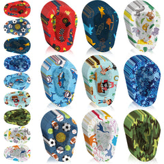 Toulite 90-piece kids eye patches in two sizes: regular and toddler, shown together.