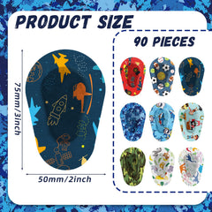 Toddler-size eye patch (3x2 inches) for kids under 4 years.