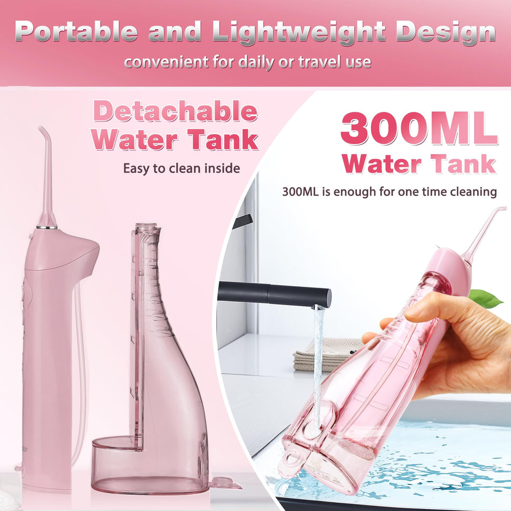 Five replacement flosser tips included