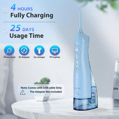 Five interchangeable flosser tips included
