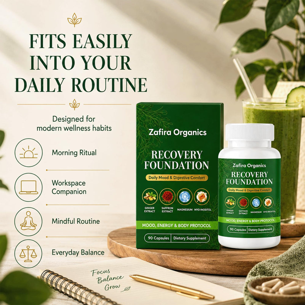 TQIUH ingredient scoop with powder blend showing key active botanicals