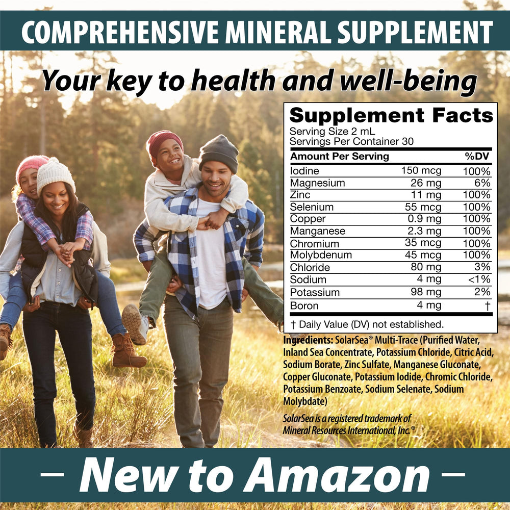 Close-up of Trace Mineral Complex bottle label