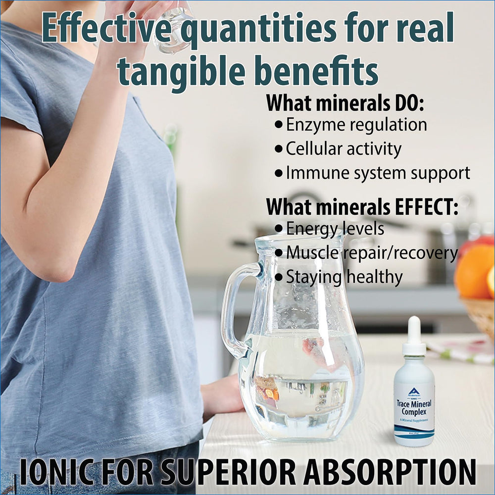 Graphic showing 12 key minerals plus 60 trace minerals