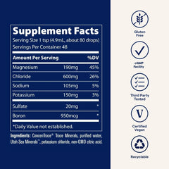 Nutrition facts and serving size indicating 48 servings