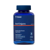 Bottle of Trace Minerals Beef Organs supplement front label