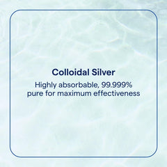 Dropper dispensing colloidal silver into a glass