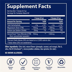 Side view of Trace Minerals ConcenTrace Daily Mineral Powder bottle