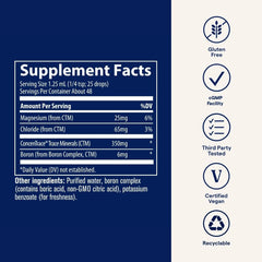 Label highlighting vegan and gluten-free formula