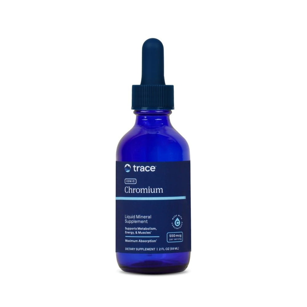 Front view of Trace Minerals Ionic Chromium bottle with label