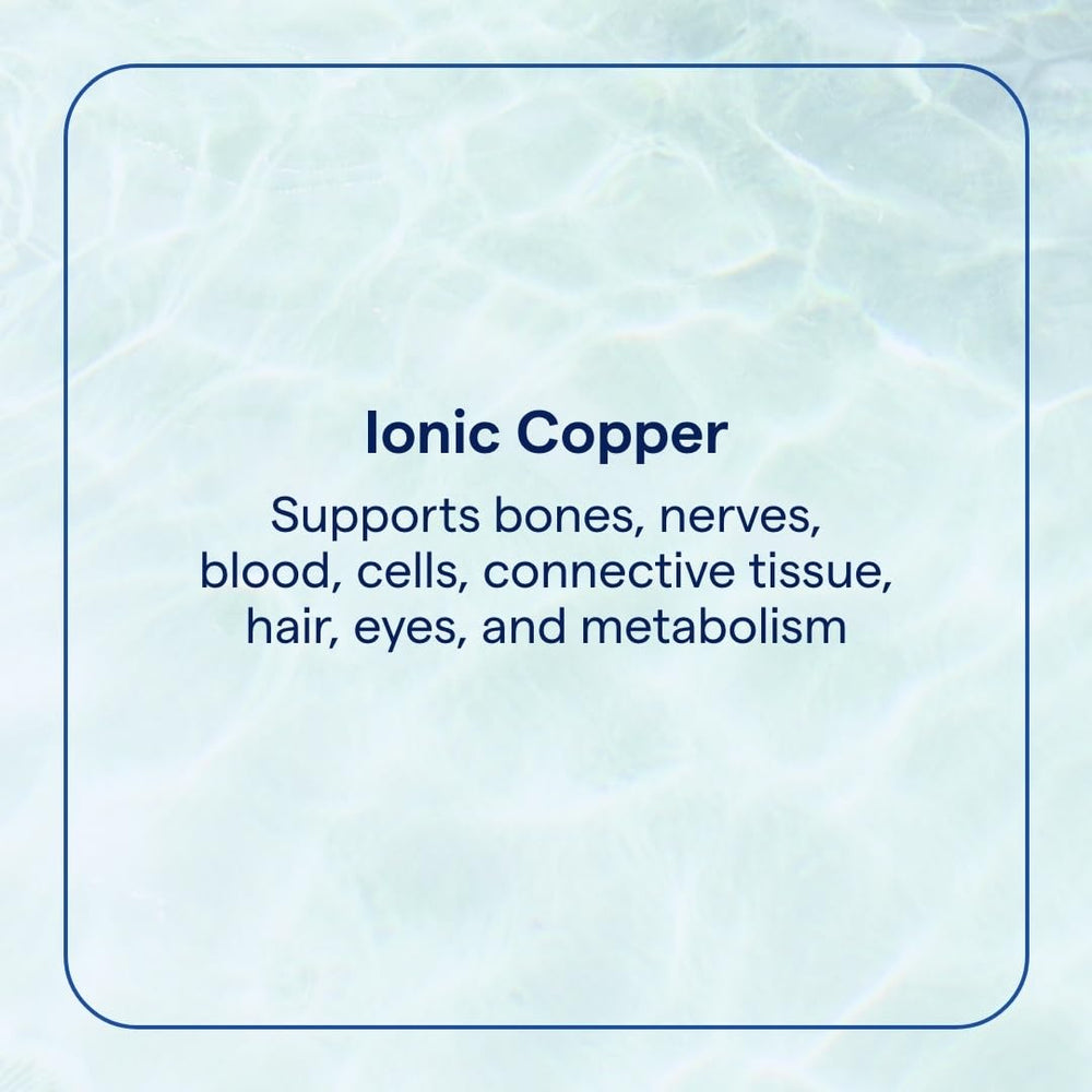 Back label of Trace Minerals Ionic Copper bottle with supplement facts