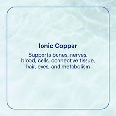 Back label of Trace Minerals Ionic Copper bottle with supplement facts