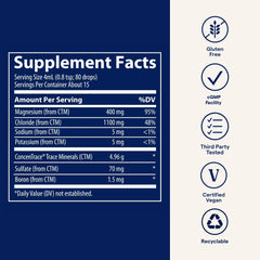 Close-up of Liquid Ionic Magnesium bottle