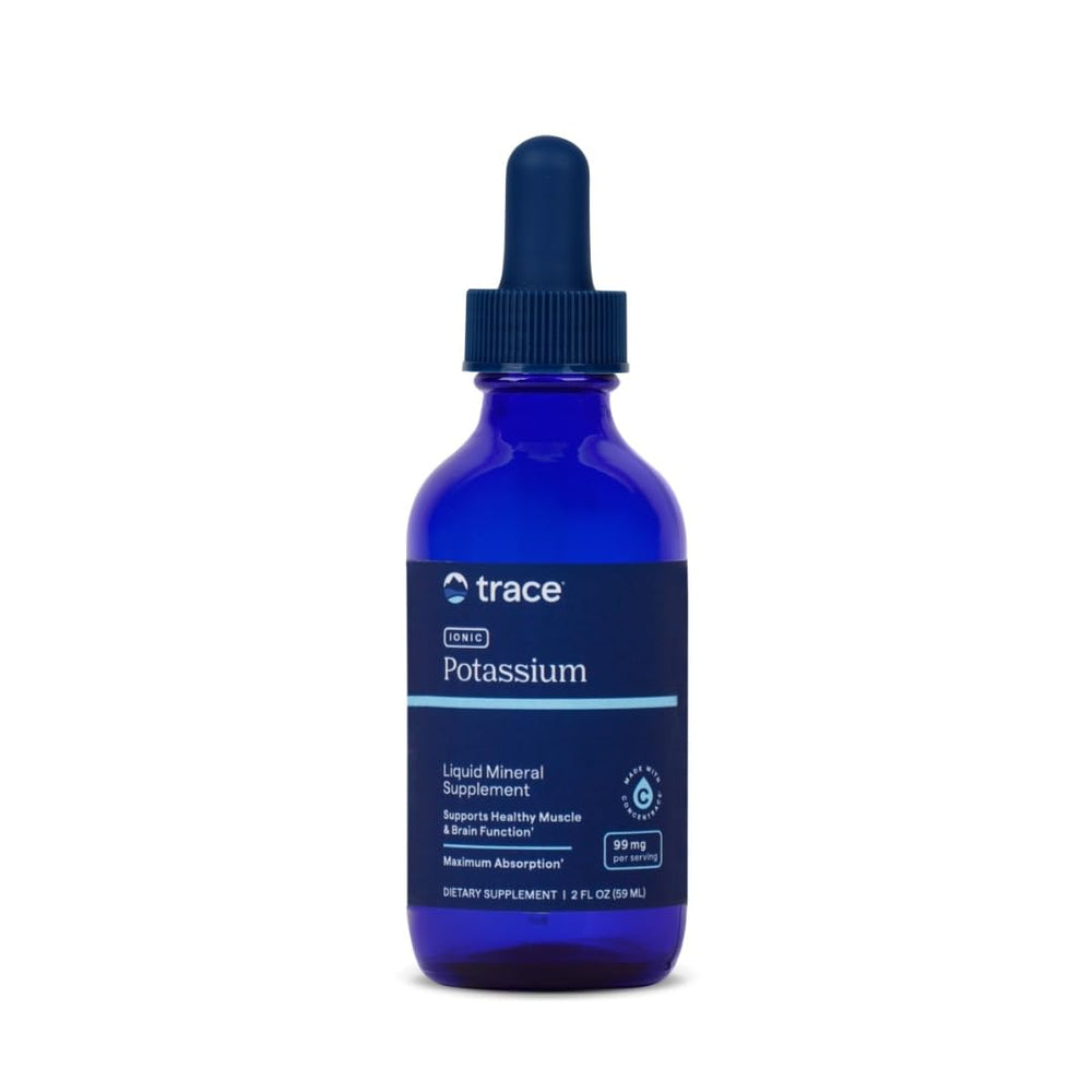 Front view of Trace Minerals Ionic Potassium bottle (2 oz).