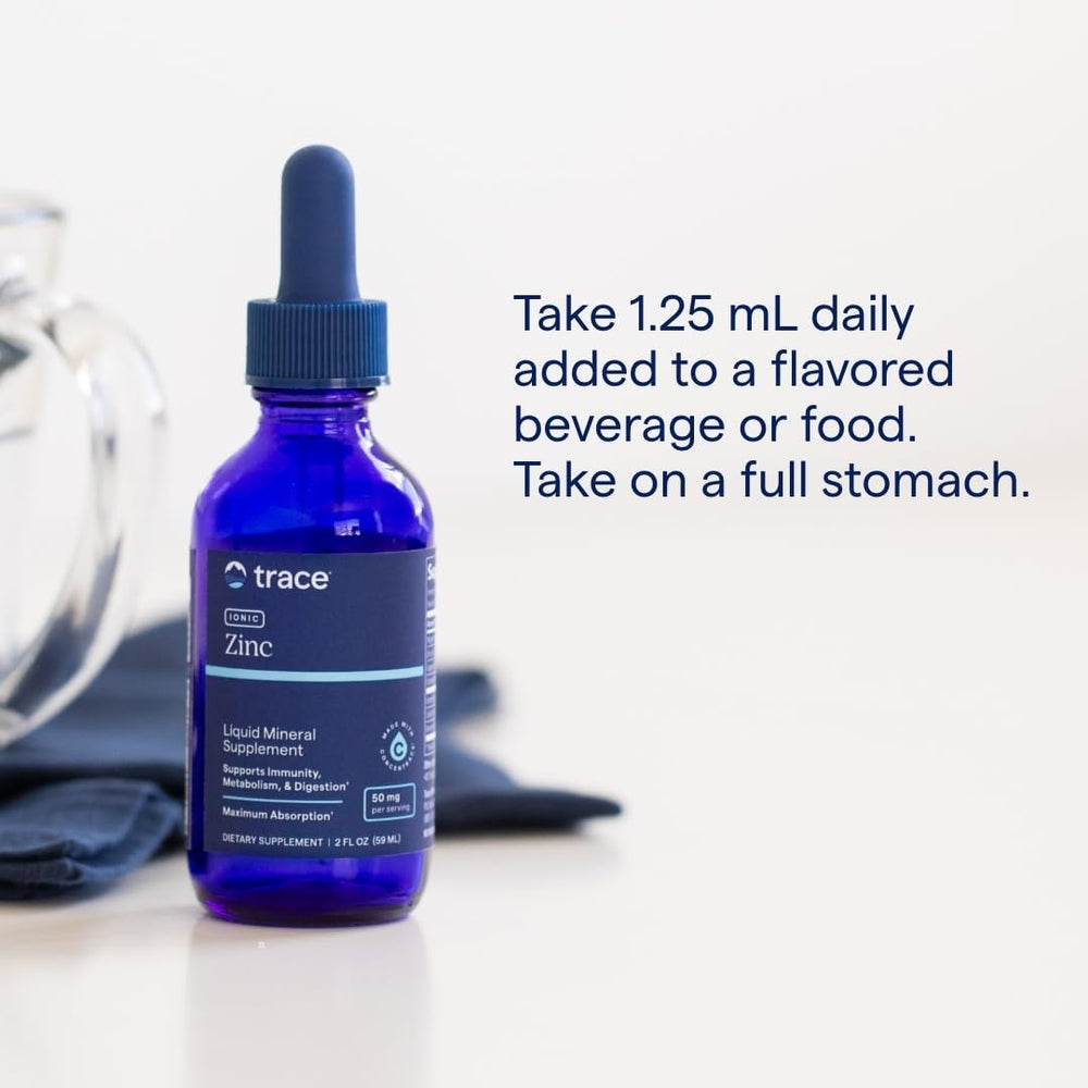 Droplet of ionic zinc being dispensed from a dropper