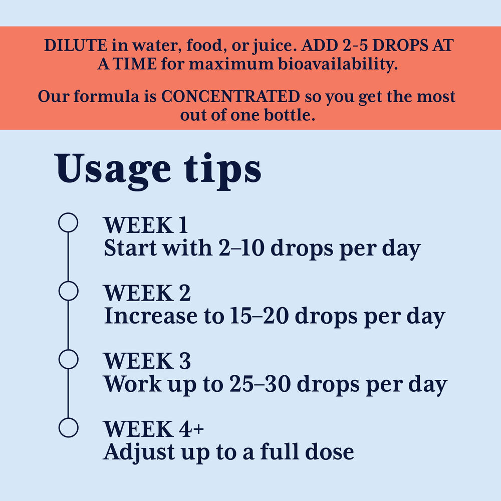 Child-friendly electrolyte drops bottle label close-up