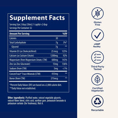 Measuring spoon with the Liquid Cal Mag Zinc supplement