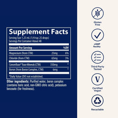 Three-pack bottle set of Trace Minerals boron supplement