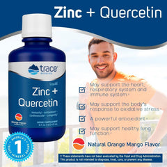 Pouring one tablespoon of liquid zinc plus quercetin