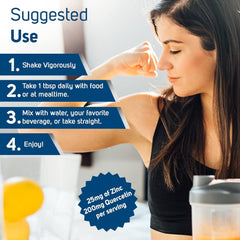 Serving suggestion with a glass of water and spoon