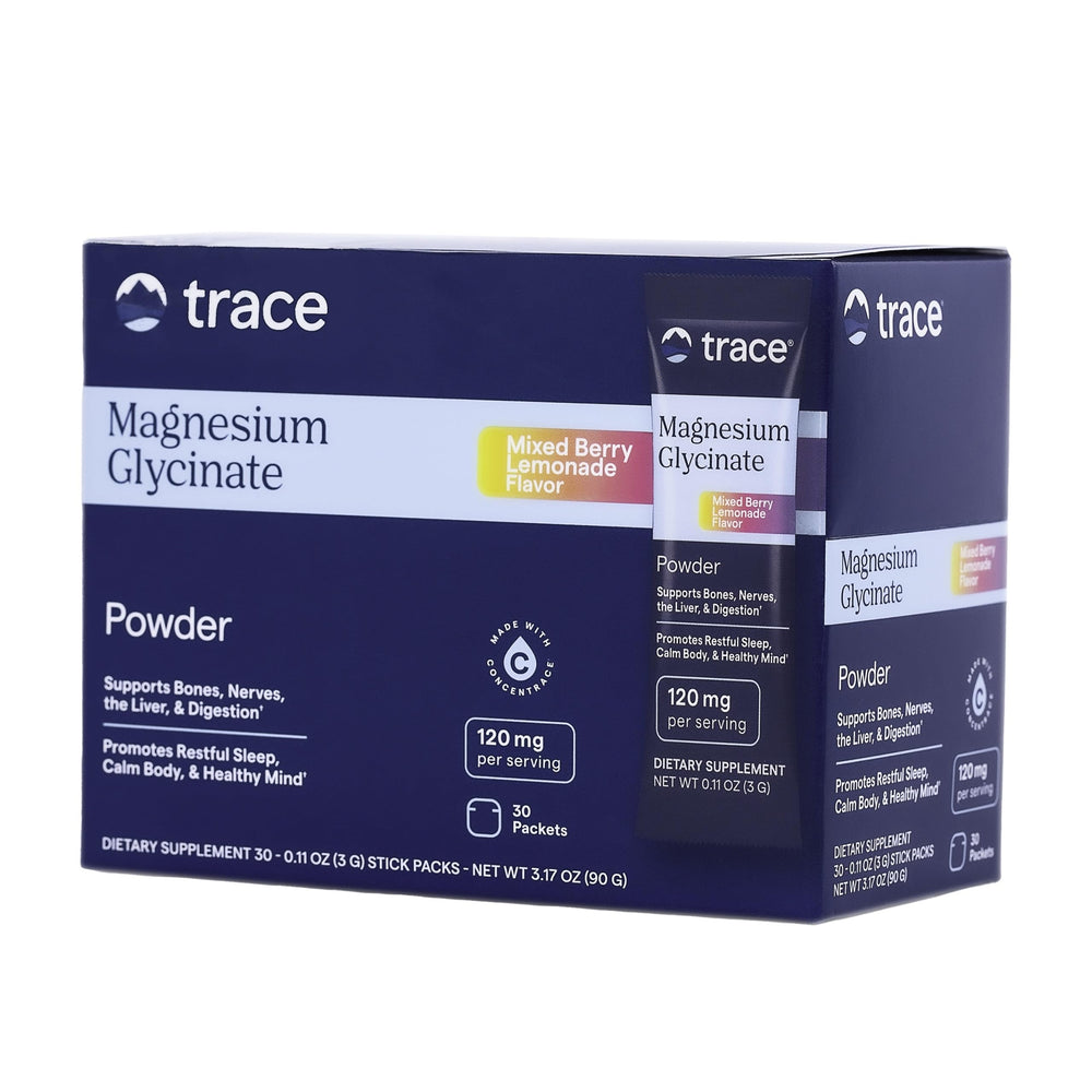 Trace Minerals Magnesium Glycinate stick packs for bedtime sleep support