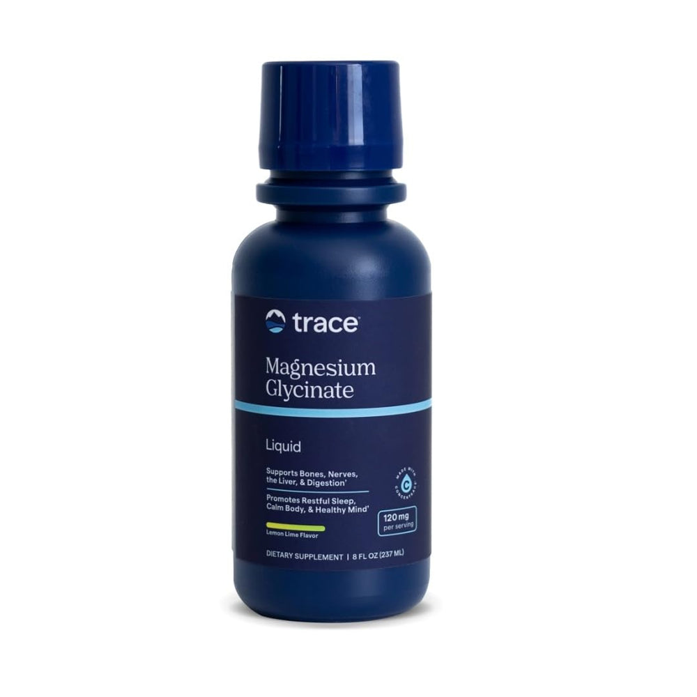 Trace Minerals Magnesium Glycinate Liquid bottle with Lemon Lime flavor