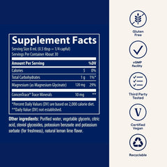 Lemon lime flavored liquid magnesium glycinate being poured