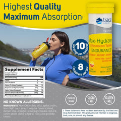 Trace Minerals Max-Hydrate Endurance tablets dissolving in water to support electrolyte balance