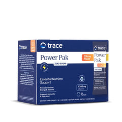 Trace Minerals Power Pak citrus flavor single serving packet front view