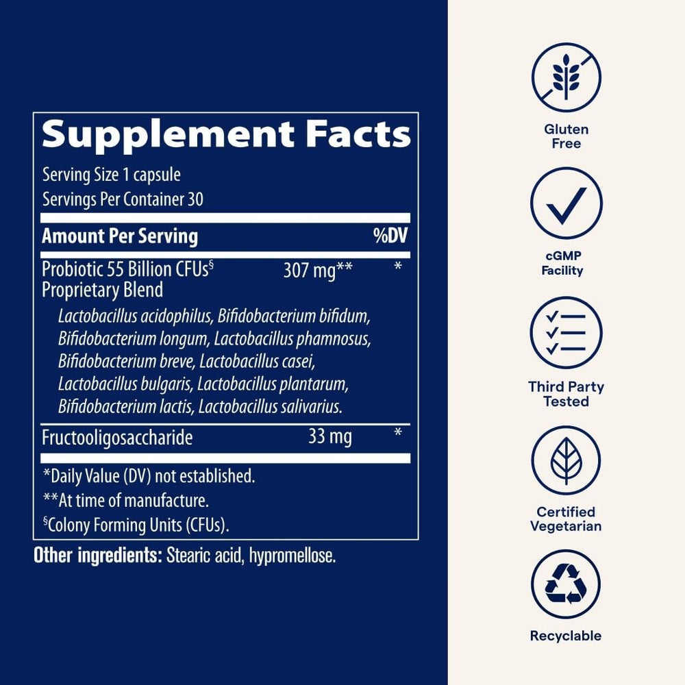 Enteric-coated probiotic capsule protecting from stomach acid