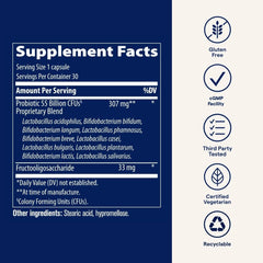 Enteric-coated probiotic capsule protecting from stomach acid