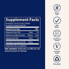 Serving suggestion with juice and the 1.25 mL selenium dosage