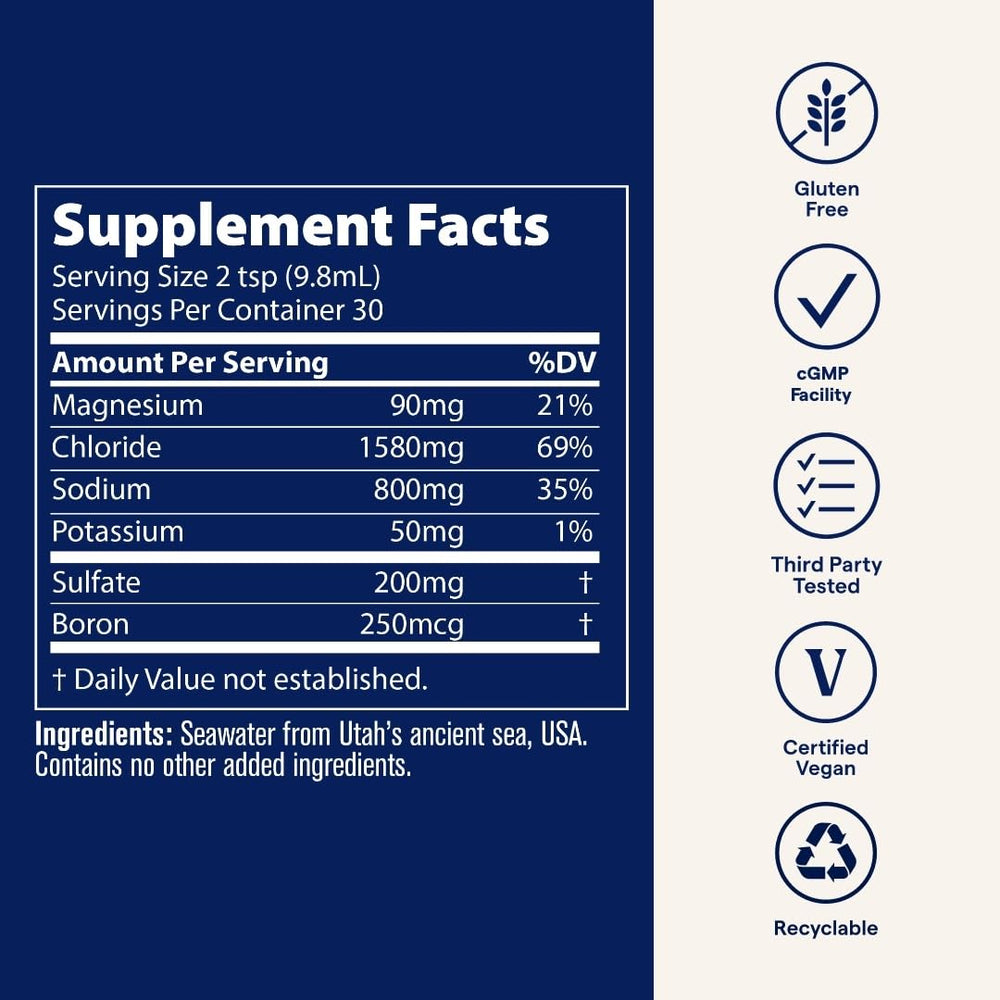 Electrolyte drink prepared with Trace Minerals Utah Sea Minerals