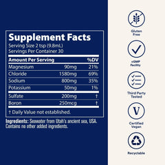 Electrolyte drink prepared with Trace Minerals Utah Sea Minerals