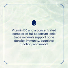 Trace Minerals Vitamin D3 liquid label closeup emphasizes USA sourcing