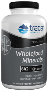 Hero image: Trace Minerals Wholefood Minerals bottle with 180 capsules