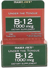 Close-up of Trader Joe's B-12 under-the-tongue tablets