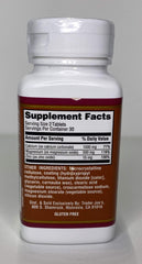 Close-up of the label highlighting calcium, magnesium, and zinc