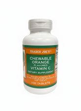 Bottle of Trader Joe's Chewable Orange Vitamin C, 100 tablets
