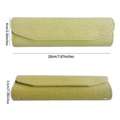 Interior view showing dual brush head loops inside the green travel case